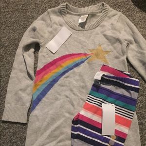 Gymboree sweater dress and leggings NWT